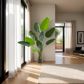 Tectake Künstlicher Paradiesvogelbaum Tropic, naturgetreu - 160 cm,