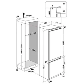 Bauknecht BNF70400 Einbau-Kühlgefrierkombination