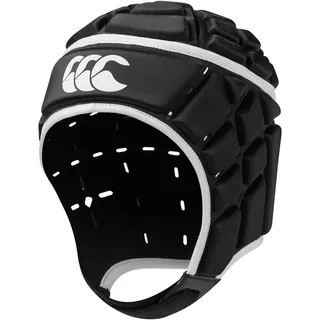 Canterbury Rugby Core Headguard | 360 Coverage | Soft-Edged Chin Strap | Designed Holes Aid Ventilation | Foam Padding Kopfschutz, Schwarz, L