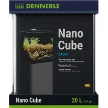 Dennerle Nano Cube Basic, 20 Liter - Mini Aquarium mit Abgerundeter Frontscheibe
