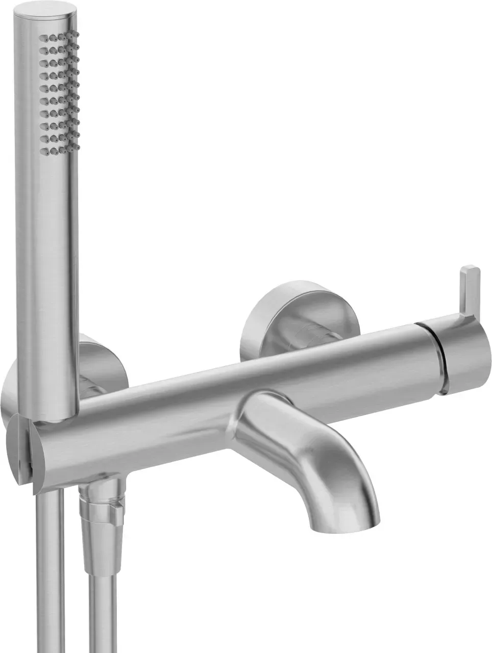 Neuesbad Serie 600 Wannenarmatur mit Brauseset, Oberfläche: edelstahl gebürstet NB1BQS_F11M1