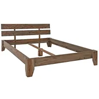 Massivmoebel24 Sheesham massiv Holz Bett 140x200 Palisander Möbel Nature