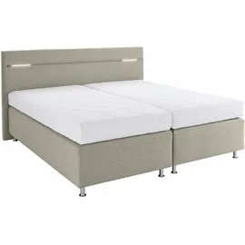 Westfalia Schlafkomfort Boxspringbett 200 x 200 cm H2 Beige
