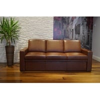 Braun Echtleder Rindsleder 3 Sitzer Sofa 100% Echt Leder Couch