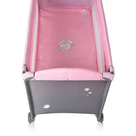 Moni Reisebett, mit Rädern, Wickelauflage, Spielbogen, Farbe: Beige/Braun