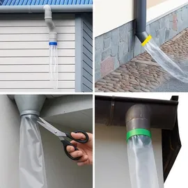varivendo Fallrohrprovisorium 10m Regenrohrschlauch Dachrinnenersatz Wasserablaufschlauch