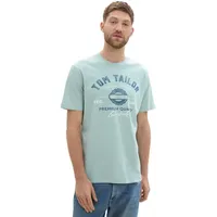 Tom Tailor T-Shirt mit Logo-Print aus Baumwolle, white moss,