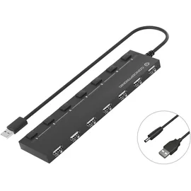 Conceptronic HUBBIES08B 7-Port-USB-2.0-Hub