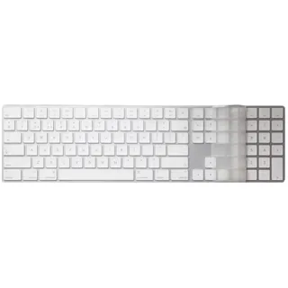 MiNGFi Silikon Tastatur Schutz Abdeckung für Kabellos Magic Keyboard mit Ziffernblock (2017+) Modell A1843 US/ANSI Tastaturlayout - Transparent