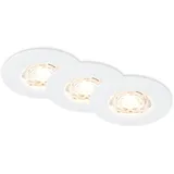 Briloner LED Bad Einbaustrahler IP44 Warmweißes Licht weiß