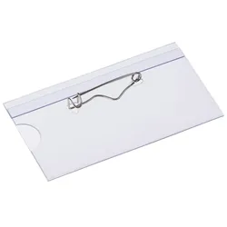 Europel Namenschild mit Nadel Befestigung 75x40mm  / 24 Stück, 121263