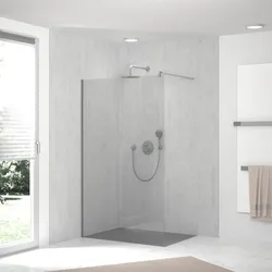 HSK RenoDeco Designplatte 150 x 255 cm, Wandverkleidungen, sichtbeton, lichtgrau struktur