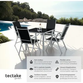 Tectake Sitzgruppe 5-tlg. silber/grau