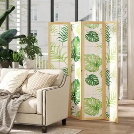 Homcom Paravent-160L x 1,8B x 170H cm-Naturholz+Grün | Gr.: onesize