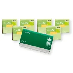 Plum QuickFix Water Resistant Pflaster, Starter-Set, 7-teilig 6004 , Set = 6 x QuickFix Water Reistant Pflaster + 1 x Pflasterspender