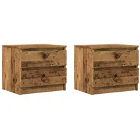 VidaXL Nachttische 2 Stk. Altholz-Optik 50x40x43,5 cm Holzwerkstoff