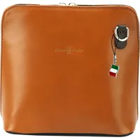 FLORENCE Mini Umhängetasche Leder Cognac/Braun
