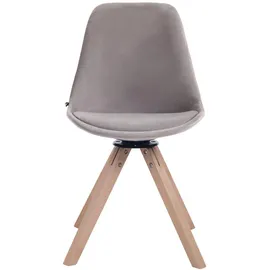 CLP Esszimmerstuhl Troyes Samt Square natura/grau