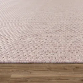 Paco Home Outdoorteppich, Pink, Textil, Rechteckig, 80x150 cm, strapazierfähig, für Terrasse Küche