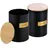 Relaxdays Kaffeedose schwarz rund 16 x 11 cm 1,4 l 2-teiliges Set