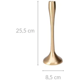 Home & Styling Collection Kerzentablett Goldener Kerzenständer Metall Gold