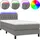vidaXL Boxspringbett 90 x 200 cm Dunkelgrau