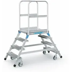 ZARGES Podesttreppe beidseitig 4 Stufen