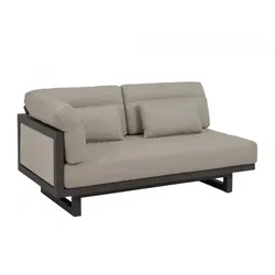 Apple Bee Santorini Loungesofa rechts 159cm, Seite gepolstert Aluminium quartz