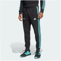 adidas Herren Hose MERCEDES - AMG PETRONAS FORMULA ONE TEAM DNA HOSE, Größe XS in Schwarz BLACK/WHITE