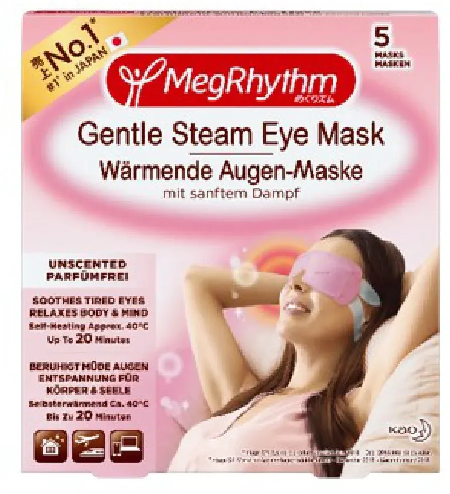 Preisvergleich Produktbild MegRhythm Wärmende Augen-Masken Parfumfrei 5 Stück