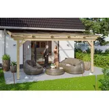 SKANHOLZ Terrassenüberdachung Ancona 541 x 350 cm beige