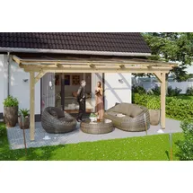 SKANHOLZ Terrassenüberdachung Ancona 541 x 350 cm beige