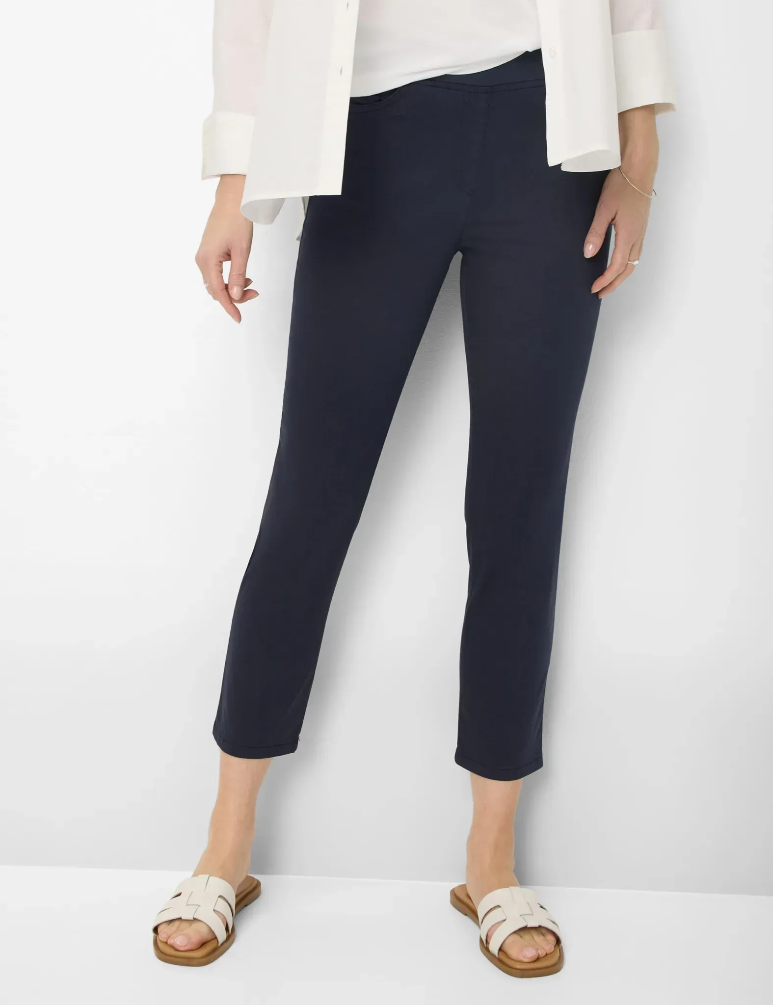 Raphaela by Brax Damen Five-Pocket-Hose Style PAMINA 6/8 NAVY, dunkelblau, Gr. 46