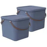 Rotho Albula Aufbewahrungsbox 40,0 x 40,0 x 34,0 cm 2-tlg. blau