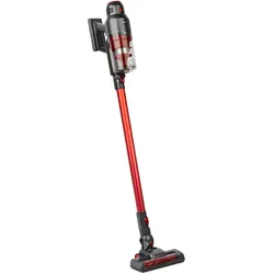 H.Koenig 2-in-1 Akku-Staubsauger beutellos UPX22 / bis zu 40 Min Autonomie / Zubehör / 220 W / Rot