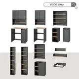 Vicco Waschmaschinenschrank Viktor, Anthrazit/Goldkraft Eiche, 68 x 100.4 cm