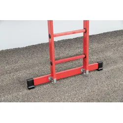 PROREGAL Sprossen-Anlegeleiter GFK mit Traverse 12 Sprossen