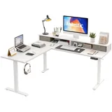 luxuskollektion Elektrischer L-förmiger Stehschreibtisch mit 2 Schubladen 160 cm