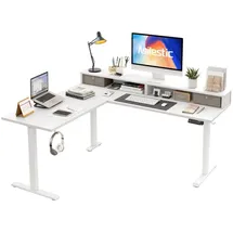 luxuskollektion Elektrischer L-förmiger Stehschreibtisch mit 2 Schubladen 160 cm