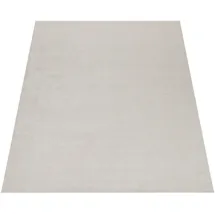 Paco Home & Teppich für Wohnzimmer Einfarbig Kurzflor, Schlicht Und Modern, In Creme, 280x380 cm,