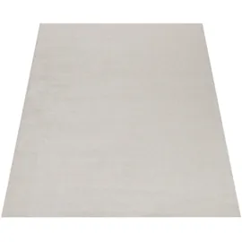 Paco Home & Teppich für Wohnzimmer Einfarbig Kurzflor, Schlicht Und Modern, In Creme, 280x380 cm,