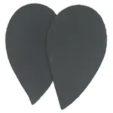 2er Set Schieferplatten Tropfenform 24x15 cm – Servierplatten aus Naturschiefer, tropfenförmig, ideal für Käse, Vorspeisen, Deko & Geschenk