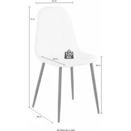 INOSIGN Essgruppe (Set, 5-tlg), mit rundem Tisch in weiß Hochglanz