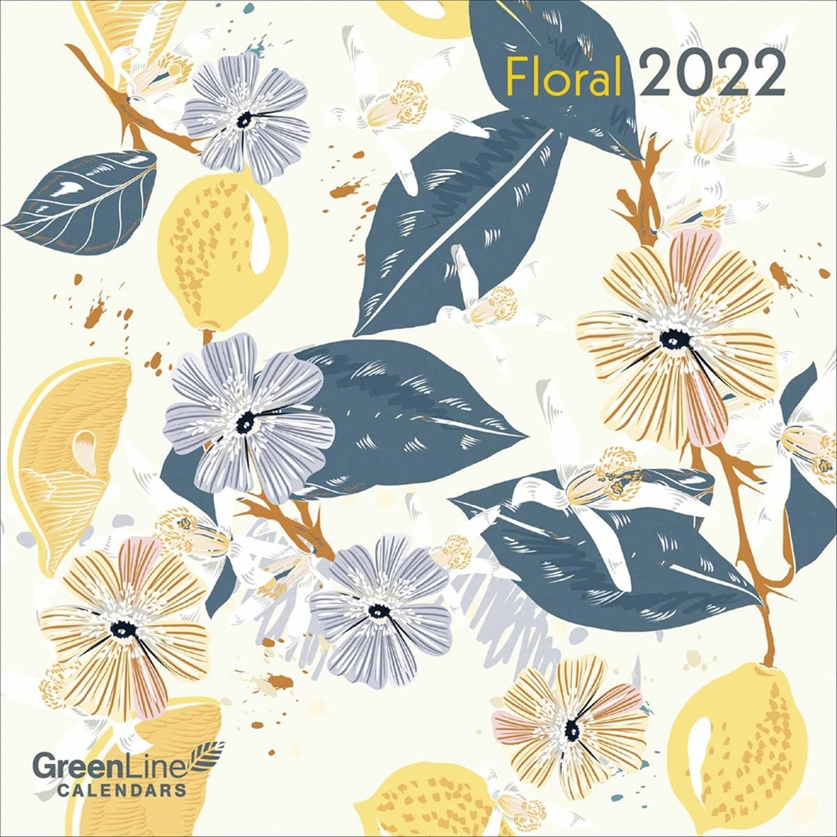 GreenLine Floral 2022 - Wandkalender - Mini-Broschürenkalender - 1,75x17,5-17,5x35 geöffnet - Blumen