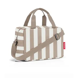 Reisenthel Kühltasche COOLERBAG TO-GO summerstripes Coffee - Kleine Lunch-Kühltasche zum Umhängen –Ideal für Picknicks, das Büro und unterwegs