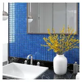 vidaXL Mosaikfliesen 11 Stk. Blau 30x30 cm Glas