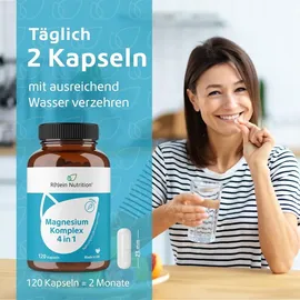 r(h)ein nutrition & health gmbh Magnesium Komplex 4in1 hochdosiert vegan Kapseln