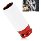 Schlagschrauber nüsse 1/2 zoll Schlagnuss 21mm Nuss Radwechsel Schoneinsätze Steckschlüsselsatz, Alu-Felgen-Kraft-Stecknuss für Schlagschrauber (21mm)