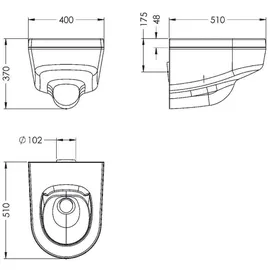 KWC AR T-WC mit WC-Sitz Weiß
