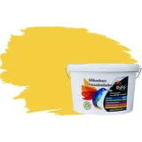 RyFo Colors Fassadenfarbe Silikonharz Fassadenfarbe Nektarinengelb 10l, 1 L ca. 6 m2, Wasserabweisend, diffusionsfähig, schützt vor Schmutz, Algen, Pilzen gelb